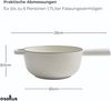osoltus Fondue Käsefondue Fleischfondue Ersatz-Topf Emaille Weiß Bild 3