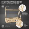ML-DESIGN Spielbett Hausbett Tipi Zeltbett inkl. Lattenrost Bodenbett Kinder Himmelbett, Abenteuerbett mit Rausfallschutz Zelt Bett Kiefer Kinderhaus Natur Bild 4