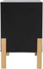 Kommode aus MDF und Pinie 50 x 55 x 35 cm Schwarz Bild 3
