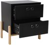 Kommode aus MDF und Pinie 50 x 55 x 35 cm Schwarz Bild 2
