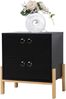 Kommode aus MDF und Pinie 50 x 55 x 35 cm Schwarz Bild 4