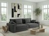Big-Sofa 290 cm breit Federkern Lounge Couch extratief Cordbezug in Dunkelgrau Bild 2