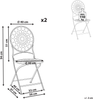 Gartenstuhl 2er Set SCARIO Metall Rot Bild 2