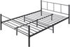 en.casa 'Laos' Metallbett, Doppelbett 140x200, Schwarz, mit Matratze und Lattenrost Bild 4