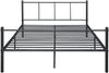 en.casa 'Laos' Metallbett, Doppelbett 140x200, Schwarz, mit Matratze und Lattenrost Bild 5