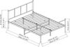 en.casa 'Laos' Metallbett, Doppelbett 140x200, Schwarz, mit Matratze und Lattenrost Bild 4
