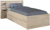 Vente-unique - TENALIA Bett Holz, Platte Beige - B 216,8 cm x H 88,6 cm x L 121,5 cm Bild 2
