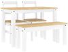 vidaXL 4-tlg. Essgruppe PANAMA Weiß Massivholz Kiefer 3345169 Bild 2