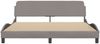 vidaXL Bettgestell "Dover" Taupe 180x200 cm Stoff 373229 Bild 4