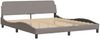 vidaXL Bettgestell "Dover" Taupe 180x200 cm Stoff 373229 Bild 3