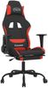 Gaming-Stuhl mit Fußstütze Schwarz und Rot Stoff, Drehbar [3143731] Bild 2