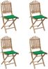 vidaXL 5-tlg. Garten-Essgruppe mit Kissen Klappbar Bambus 3063965 Bild 2