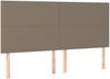vidaXL Boxspringbett mit Matratze Stoff Taupe 200x200 cm, Härtegrad: H2 [3137025] Bild 5