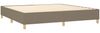 vidaXL Boxspringbett mit Matratze Stoff Taupe 200x200 cm, Härtegrad: H2 [3137025] Bild 4