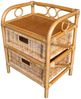 Rattani Standregal Rattanregal mit 2 Schüben, Korbregal mit Schub, Korbfarbe : Honig Bild 1