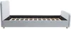 Vente-unique - ROGADI Bett SamtStoff Grau - B 201 cm x H 80 cm x L 97 cm Bild 4
