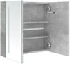 vidaXL LED-Bad-Spiegelschrank Betongrau 62x14x60 cm 326518 Bild 5