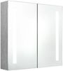 vidaXL LED-Bad-Spiegelschrank Betongrau 62x14x60 cm 326518 Bild 2