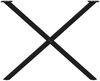 vidaXL Esstischbeine X-Form 2 Stk. Schwarz 90x(72-73) cm Stahl 4012924 Bild 5
