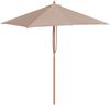 vidaXL Sonnenschirm mit Holz-Mast 150x200 cm Taupe 44536 Bild 2