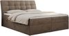 Boxspringbett Polsterbett mit Multipocket-Matratze und Topper - DIEGOS - 120x200cm - Braun Velours - H3 Bild 3