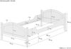 Einzelbett Kiefer weiß 100x200 Futonbett Bettrahmen Singlebett Zubehör wählbar V-60.30-10WRollrost und Matratze inkl. Bild 4