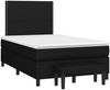 vidaXL Boxspringbett mit Matratze Schwarz 120x190 cm Stoff 3270350 Bild 2