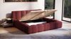 Polsterbett Doppelbett Bett LIZETH 200x200cm in Stoff Perfect Harmony Bordeauxrot Bild 2