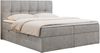 Boxspringbett mit Kopfteil und Topper, Doppelbett - RICO - 160x200cm - Hellgrau Stoff - H3 Bild 3