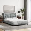 vidaXL Bett mit Matratze "Hvar" Hellgrau 140x190 cm Stoff 3208527 Bild 3
