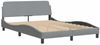 vidaXL Bett mit Matratze "Hvar" Hellgrau 140x190 cm Stoff 3208527 Bild 4