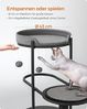Feandrea Kratzbaum, modern, Katzenbaum, Metallrohre, mit Kissen und Plattform, Sisalstamm, Katzenspielball, 80 x 43 x 111 cm, für kleine, große, alte Katze, klassikschwarz Bild 4