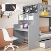 Flieks Etagenbett, Kinderbett 90×200cm mit Schubladen Stauraumtreppe Schreibtisch Bild 4