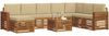 vidaXL Outdoor-Sofagarnitur 9 pcs Natur und Beige Massivholz Akazie 3375338 Bild 3