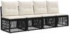vidaXL Gartensofa-set 13 pcs Schwarz und Cremeweiß Poly-Rattan 3435598 Bild 5