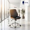 CLP Bürostuhl Ergonomisch Mitch, höhenverstellbarer Schreibtischstuhl,walnuss/schwarz chrom Bild 2