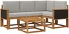 vidaXL Outdoor-Sofagarnitur 5 pcs Natürlich und Hellgrau Polyester 3385182 Bild 2
