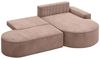 Ecksofa Schlafsofa Sofa GIRONA Stoff Poso Rosa Ottomane Rechts Bild 4