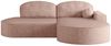 Ecksofa Schlafsofa Sofa GIRONA Stoff Poso Rosa Ottomane Rechts Bild 2