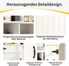 Sideboard Küchenbuffet Küchenschrank Aufbewahrungsschrank mit 5 höhenverstellbaren Regalen, Zinklegierungsgriffen mit Kippschutzvorrichtung Bild 5