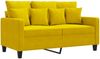 vidaXL 2-Sitzer-Sofa Gelb 120 cm Samt 359299 Bild 2