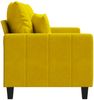 vidaXL 2-Sitzer-Sofa Gelb 120 cm Samt 359299 Bild 5