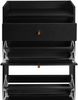 Schuhschrank Breite 110.3 x 60.2 x 24 cm, schwarz, mit Schublade, 2 Türen und Rattan-Optik Bild 5