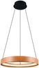 Dimmbare LED Ring Pendelleuchte LYNWOOD mit Naturholz Ø 50cm Bild 2