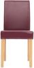 6er-Set Esszimmerstuhl Stuhl Küchenstuhl Littau ~ Kunstleder, rot, helle Beine Bild 4