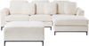Linksseitiges Ecksofa mit Ottomane OSLO Bouclé Weiß Linksseitig Bild 4