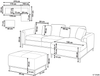 Linksseitiges Ecksofa mit Ottomane OSLO Bouclé Weiß Linksseitig Bild 2