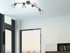 LED Deckenstrahler Grau 4-flammig, Gitterlampe schwenkbar, Breite 60cm Bild 3
