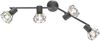 LED Deckenstrahler Grau 4-flammig, Gitterlampe schwenkbar, Breite 60cm Bild 2