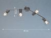 LED Deckenstrahler Grau 4-flammig, Gitterlampe schwenkbar, Breite 60cm Bild 4